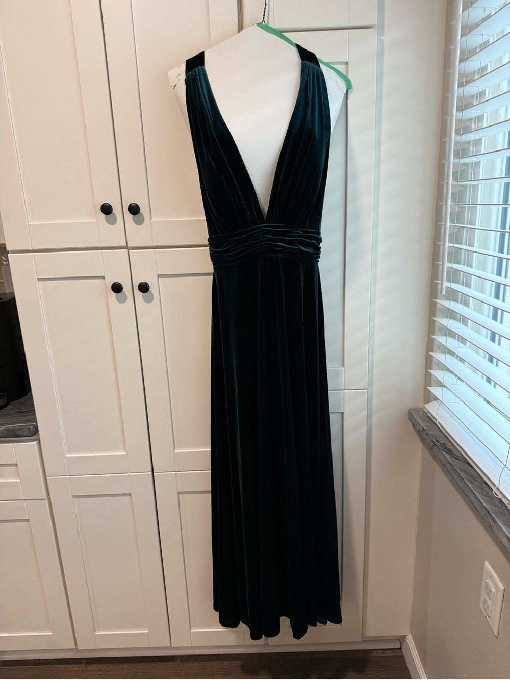 Revelry Deep Green Velvet Maxi Dress